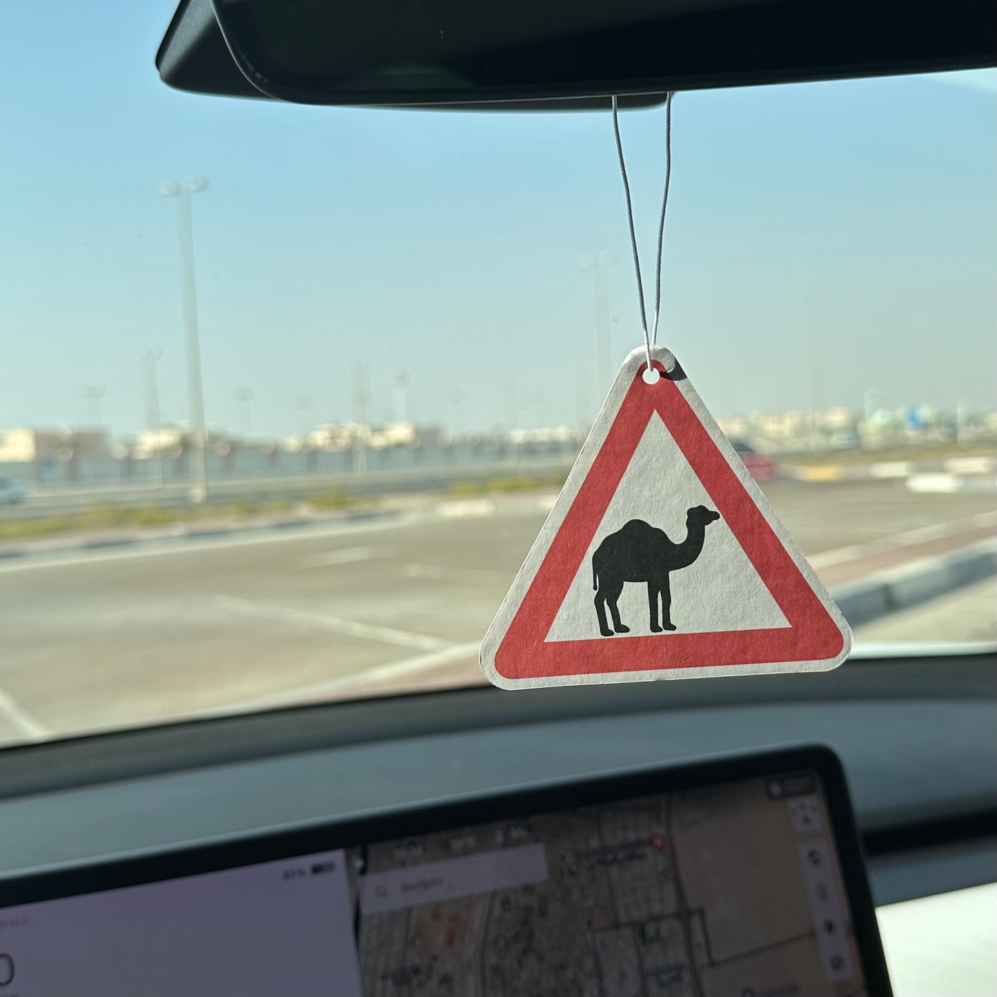 Camel Road Sign